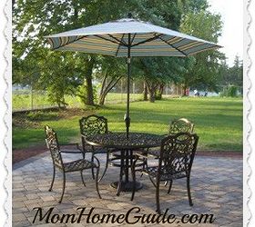 how to get privacy for a patio and a chain link fence, fences, outdoor living, patio, My home s patio is pretty but it lacks privacy The fence behind it separates my home s yard from a playground