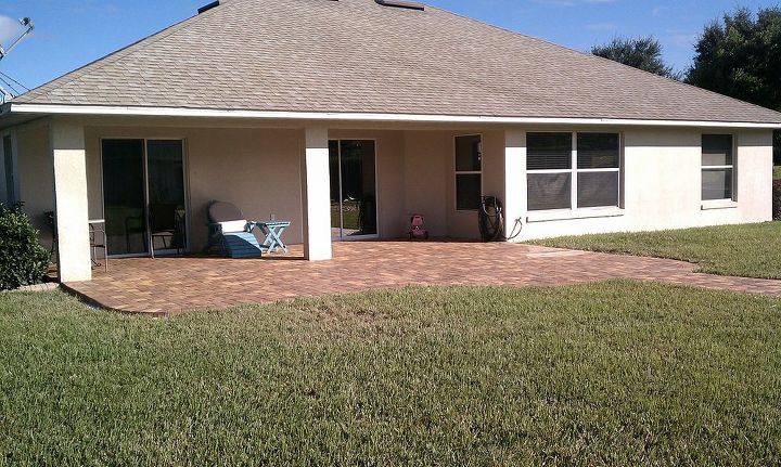 a huge backyard in clermont fl is transformed by pavers and a cleaner look, concrete masonry, decks, landscape, After