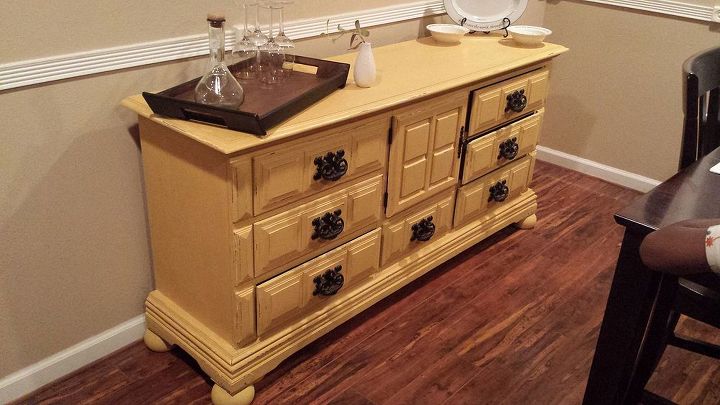 dresser turned buffet, chalk paint, painted furniture, repurposing upcycling, After