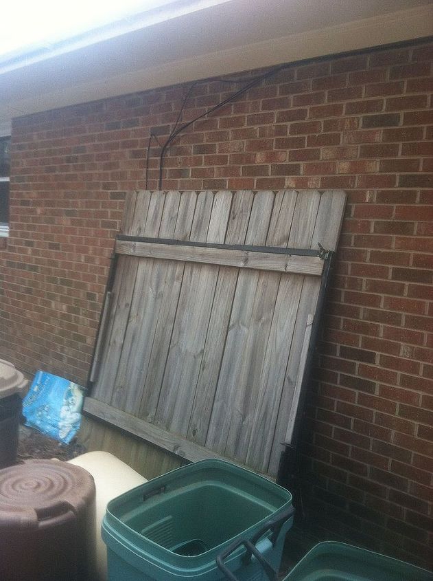 i am trying to find a way to connect my gate to my brick house without the weight of, The gate I need to put back up