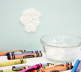 how to get rid of crayon marks, cleaning tips, Put the corn starch paste on the wall until it is completely dry
