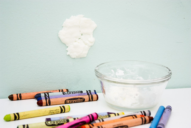 how to get rid of crayon marks, cleaning tips, Put the corn starch paste on the wall until it is completely dry