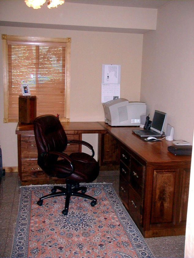office desk, painted furniture, another view with the desk chair