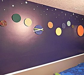 super space geek bedroom, bedroom ideas, home decor, Solar system wall decor
