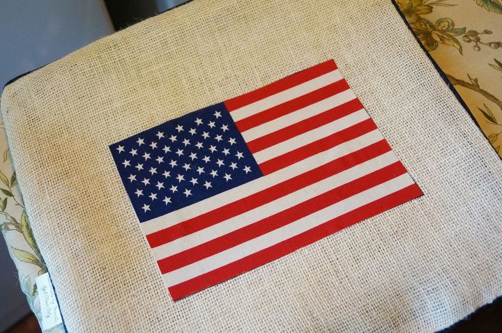 almohada bandera americana