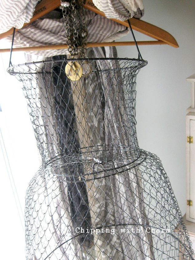 upcycled repurposing a fish basket into a funky mannequin, home decor, repurposing upcycling