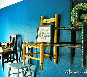 chairs on the wall yep, home decor, repurposing upcycling