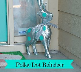 polka dot reindeer, christmas decorations, crafts, seasonal holiday decor, wreaths, Polka Dot Reindeer After