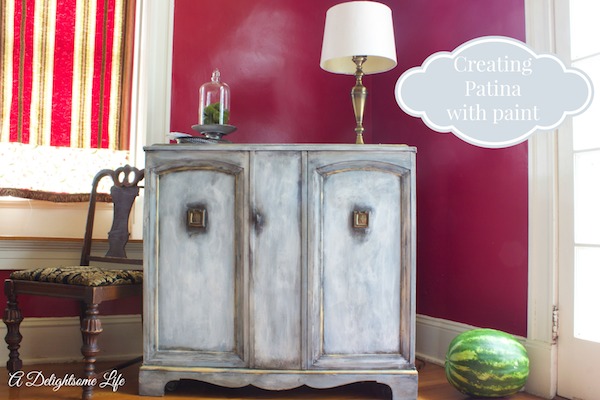 giving a chest patina with paint, painted furniture
