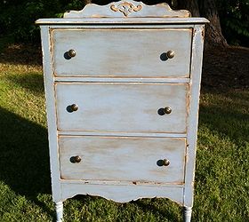 repainted antique dresser, painted furniture, AFTER Now a beautiful blue perfect for a little boys room