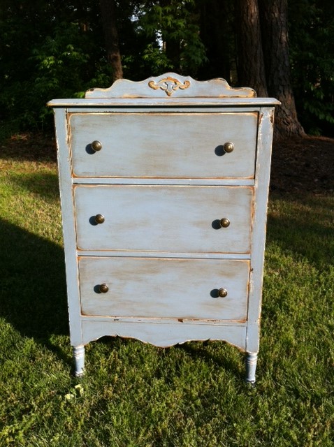 repainted antique dresser, painted furniture, AFTER Now a beautiful blue perfect for a little boys room
