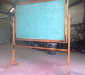 refinished old school chalk board, painted furniture, repurposing upcycling