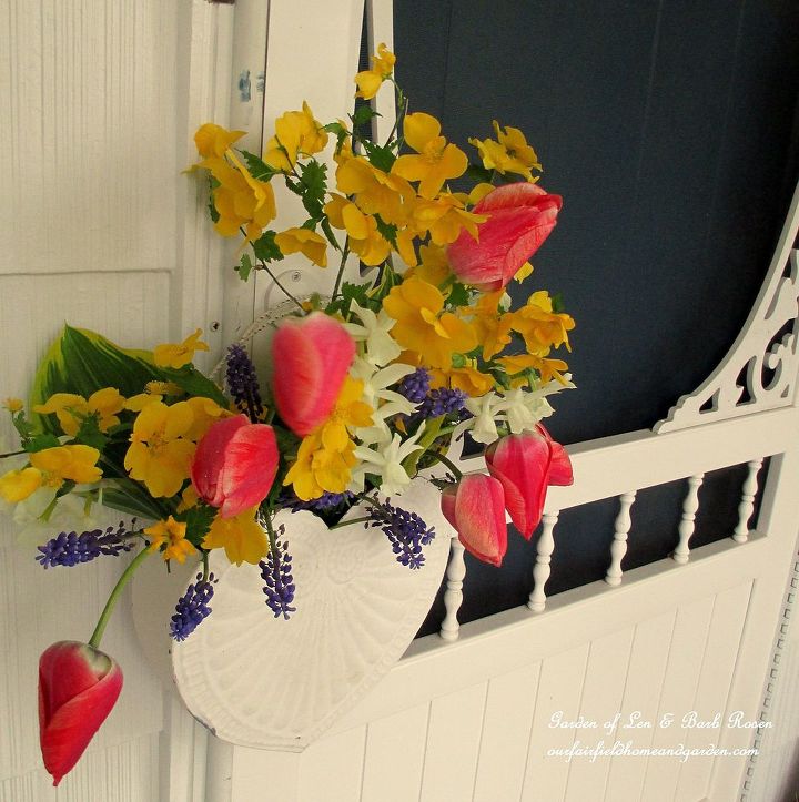 make a fresh flower basket for mother s day, crafts, flowers, gardening, seasonal holiday decor, wreaths, Fresh Flower Basket for Mother s Day