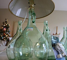 turning thrift store wine bottles into lamps, lighting, repurposing upcycling