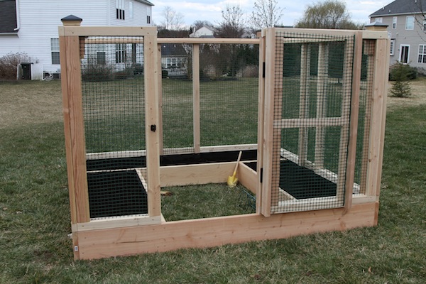 diy raised bed garden enclosure, diy, gardening, raised garden beds, We built this enclosure with lots of room to maneuver inside We plan to maximize planting space by adding potted veggies and maybe some grow bags as well