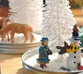 diy holiday waterless diorama style snow globes, crafts, seasonal holiday decor, Test the opening that you have the items positioned so the jar lip will clear and you can get eh lid back on the jar