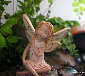what is it about these tiny little fairy gardens that is so appealing, gardening, home decor, terrarium, This sweet little fairy came from an estate sale for 2