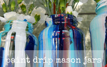 Anthropologie Inspired Paint Drip Mason Jars