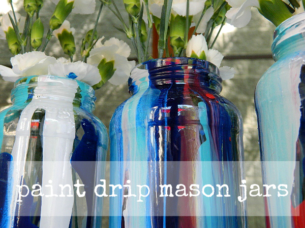 anthropologie inspired paint drip mason jars, crafts, mason jars, repurposing upcycling, Paint Drip Mason Jars