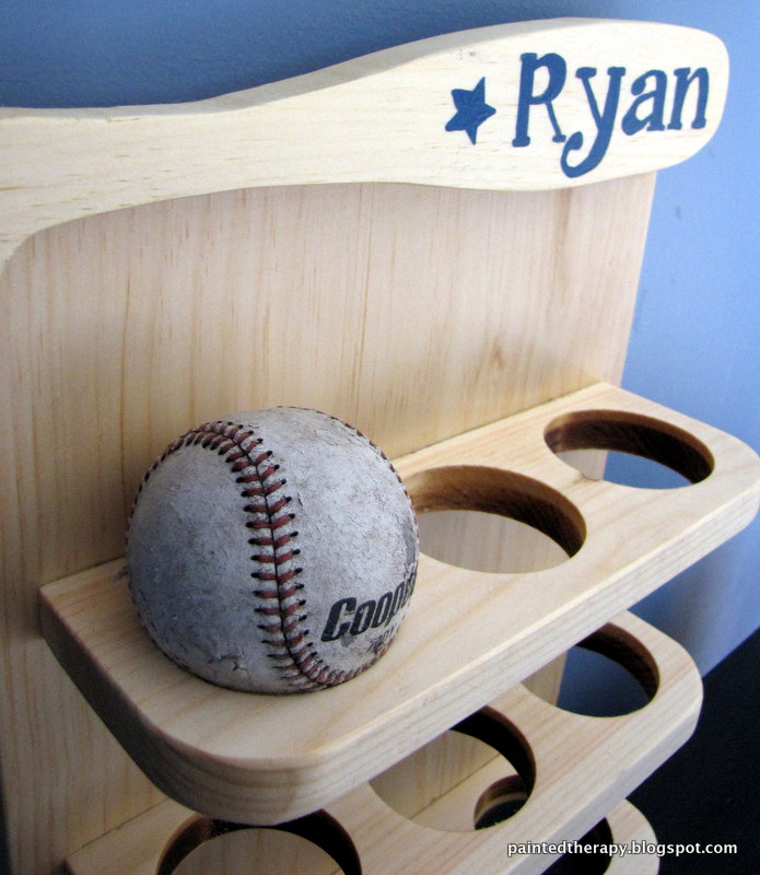 diy knock off baseball display shelf, bedroom ideas, diy, home decor, shelving ideas, woodworking projects