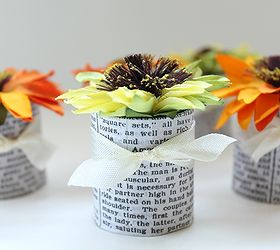 paper towel tubes paper flower party favors, crafts, Cut small lengths of a paper towel tube and wrap in decorative tissue paper