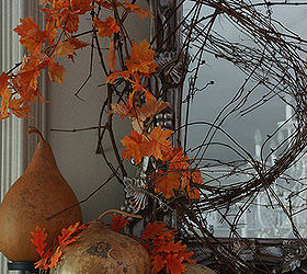 wild fall mantel, flowers, seasonal holiday d cor, Fall Mantel