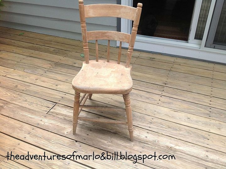 diy homemade chalk paint chair makeover, chalk paint, chalkboard paint, painted furniture, This is the chair I started with that had no paint and or stain which made prep time so quick