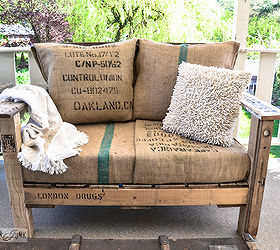 decorating from nothing to something a junker s full home tour, home decor, outdoor living, repurposing upcycling, Outdoor seating was created out of two full pallets not cut down and a few boards for legs
