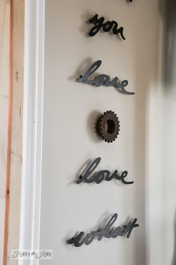 doing what you love with your own added twist, craft rooms, home decor, wall decor, The letters were purchased however it was the very simple gear addition that made them mine