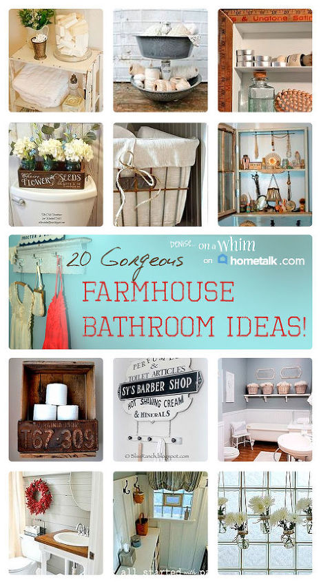 farmhouse bathroom inspiration clipboard, home decor, storage ideas