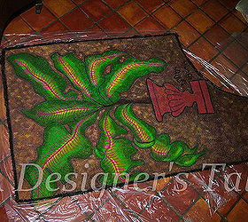 fab foyer rug revamped, diy, flooring, foyer, home decor, how to, painting