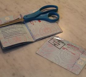 here s a great use for your old passport, crafts, repurposing upcycling, First I cut out the pages that had the most colorful and interesting stamps