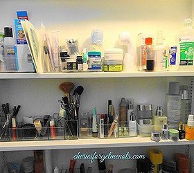 this is my dream medicine cabinet in my master bathroom, bathroom ideas, cleaning tips, home decor, kitchen cabinets, The top shelf holds our first aid supplies really easy to find when needed The other shelves are organised to hold my makeup and other personal care supplies