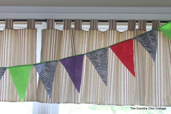 zebra themed tween party, crafts, flowers, home decor, Our felt bunting banner