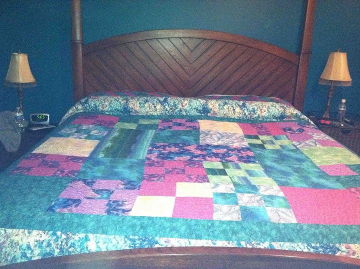 my first and only quilt so far, bedroom ideas, home decor