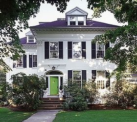 how to add instant curb appeal stunning front door ideas, curb appeal, doors, Consider your home s style and time period but don t let it limit you This home while older looks amazing with a lime green door What a way to update it