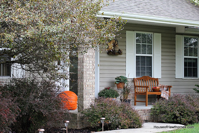 pumpkins on the porch aka if you re going to go go big, curb appeal, outdoor living, seasonal holiday decor