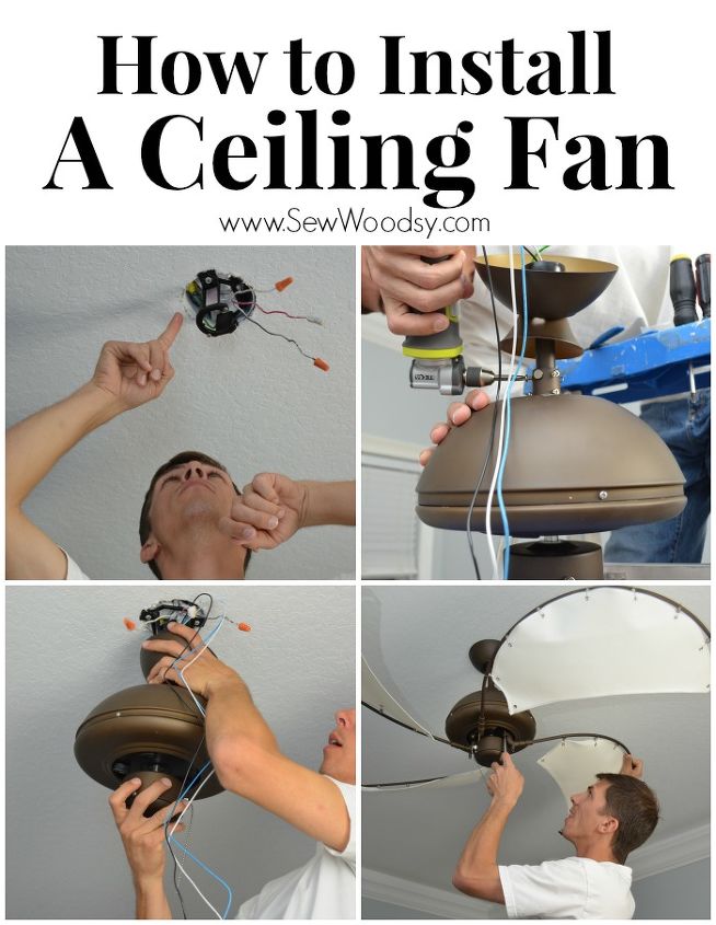 how to install a ceiling fan, diy, electrical, home maintenance repairs, how to, hvac