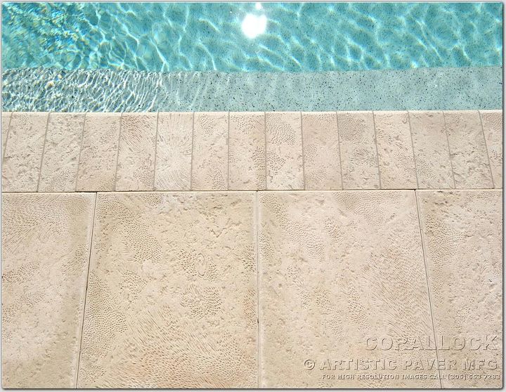 pavers easy installation and beautiful pool decks, decks, outdoor living, pool designs, Paver Corallock Ivory