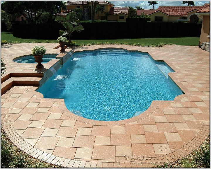using pavers is the easiest way to build those steps in your pool deck, concrete masonry, decks, outdoor living, pool designs, The easiest way to build those steps on your new or remodeled deck