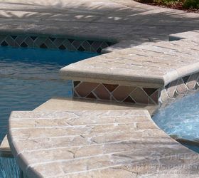 a spillway on your pool spa with no cuts just use the 3 sided bullnose paver easy, concrete masonry, decks, outdoor living, pool designs, spas, Three sided bullnose coping paver The perfect end for your spa spillway And it will match your pool deck No cuts needed Fast and easy to install