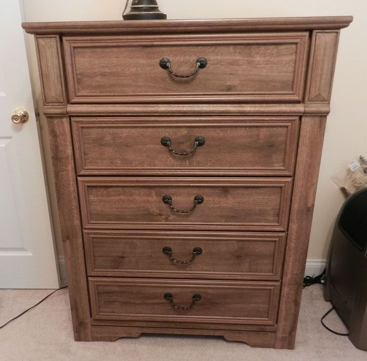 before and after of a new chest of drawers, chalk paint, painted furniture, BEFORE PIC