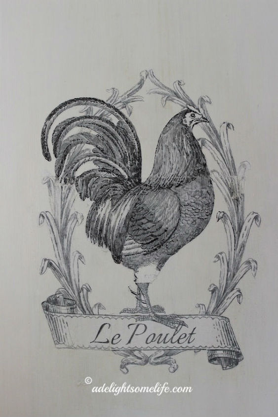 kitchen renovation, home decor, kitchen design, painting, French Graphics from The Graphics Fairy everywhere I decoupaged this French Chicken on the laundry room door