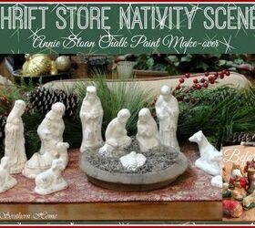 thrift store nativity scene, christmas decorations, crafts, seasonal holiday decor, Full tutorial is on my blog