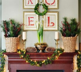 from christmas to winter in a few simple steps, fireplaces mantels, seasonal holiday d cor, Here s how my family room mantel looked decorated for Christmas