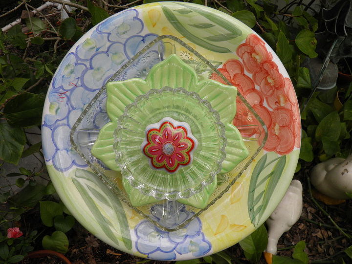finally started making my plate flowers and glass towers what fun, One of my favorite new plates
