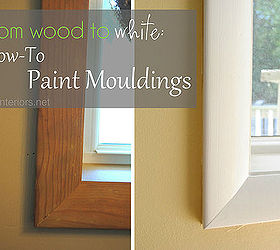 from wood to white how to paint moudlings, painting, The before and after of painting wood mouldings to white