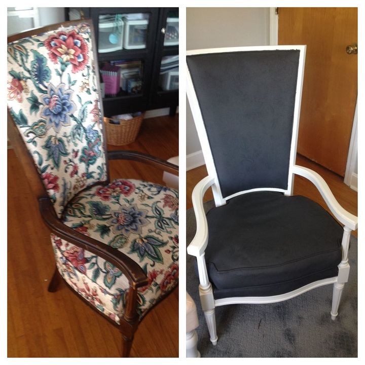 the painted fabric chairs, painted furniture, reupholster