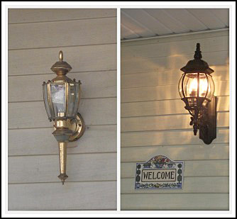 weekend porch makeover, curb appeal, lighting, porches, The brass light fixture had to go