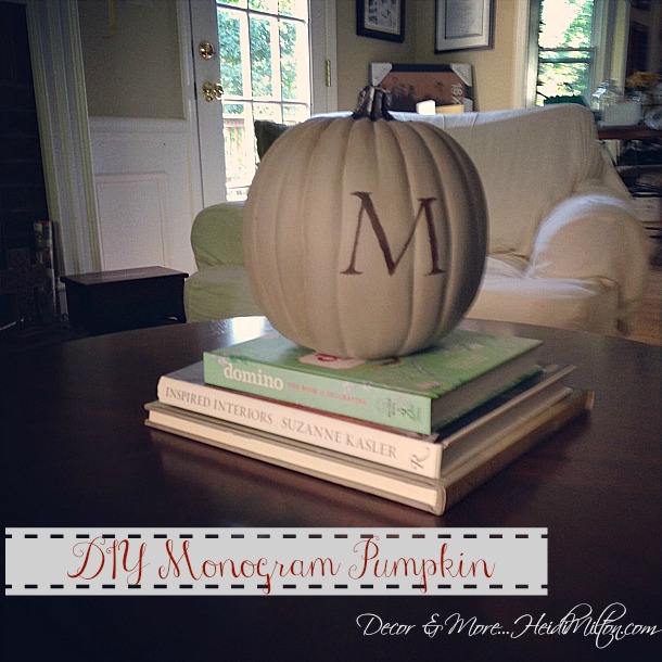 diy monogram pumpkin, crafts, seasonal holiday decor